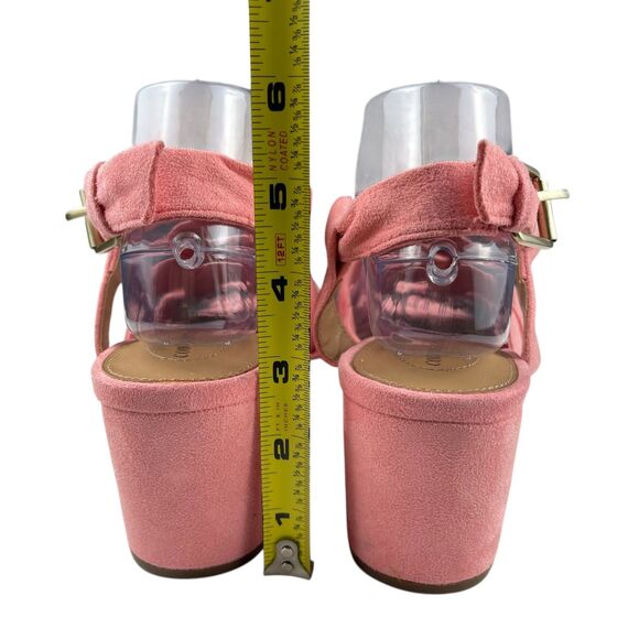 Comfortview Felipa Sandals Women’s Size 8.5W Pink Faux Suede Block Heel Strappy - Picture 9 of 11